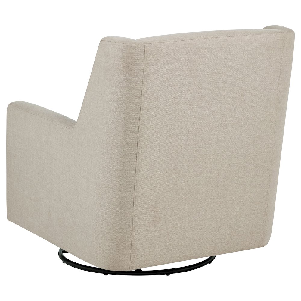 Sorrel Fabric Upholstered Swivel Glider Arm Chair Latte. Picture 6