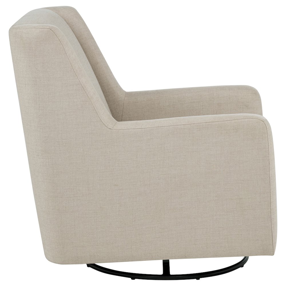 Sorrel Fabric Upholstered Swivel Glider Arm Chair Latte. Picture 8