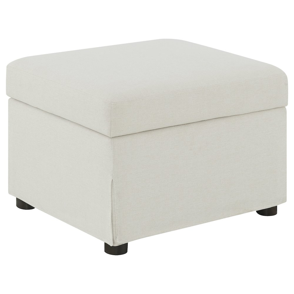 Winter Upholstered Hydraulic Lift Top Storage Ottoman Beige. Picture 1