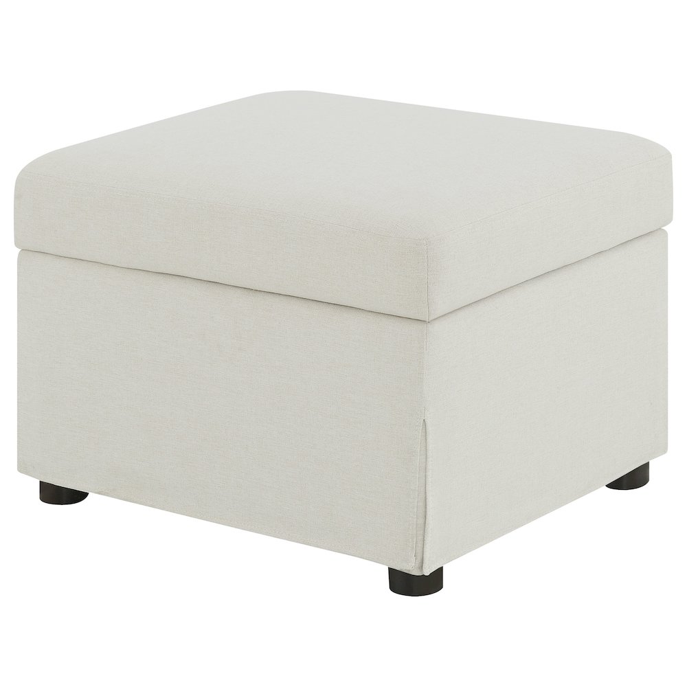 Winter Upholstered Hydraulic Lift Top Storage Ottoman Beige. Picture 6