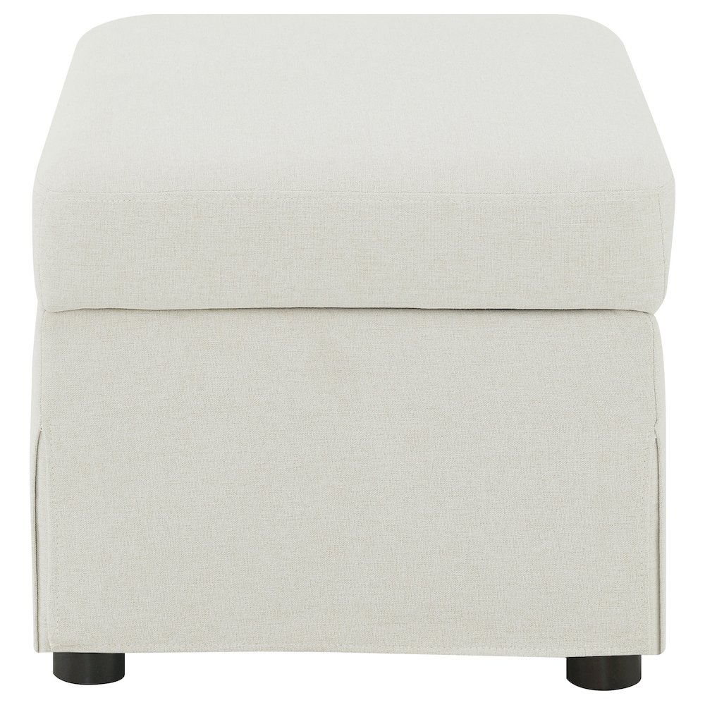 Winter Upholstered Hydraulic Lift Top Storage Ottoman Beige. Picture 7