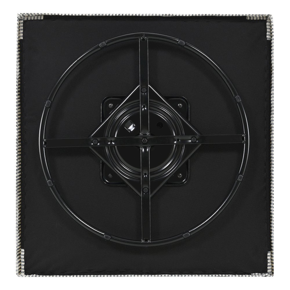 Winter Upholstered Sloped Arm Accent Swivel Chair Grey. Picture 9