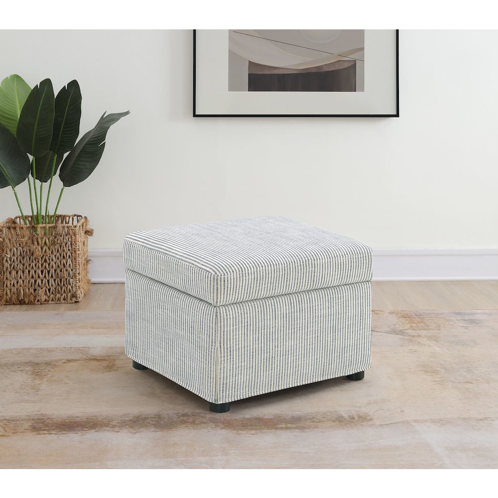 Winter Upholstered Hydraulic Lift Top Storage Ottoman Grey. Picture 2