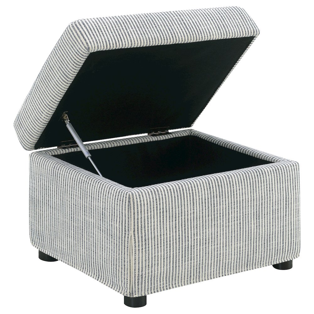 Winter Upholstered Hydraulic Lift Top Storage Ottoman Grey. Picture 4