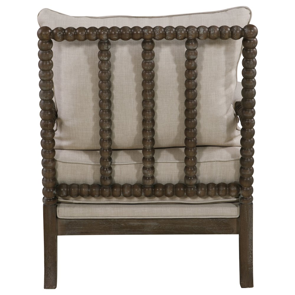 Blanchett Upholstered Bobbin Accent Chair Beige and Natural. Picture 7