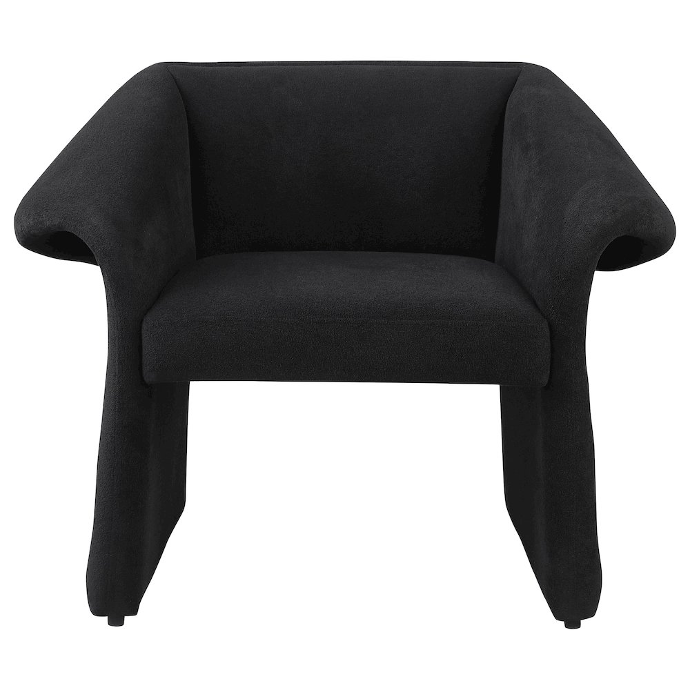 Ramsey Upholstered Sloped Arm Accent Chair Black. Picture 3