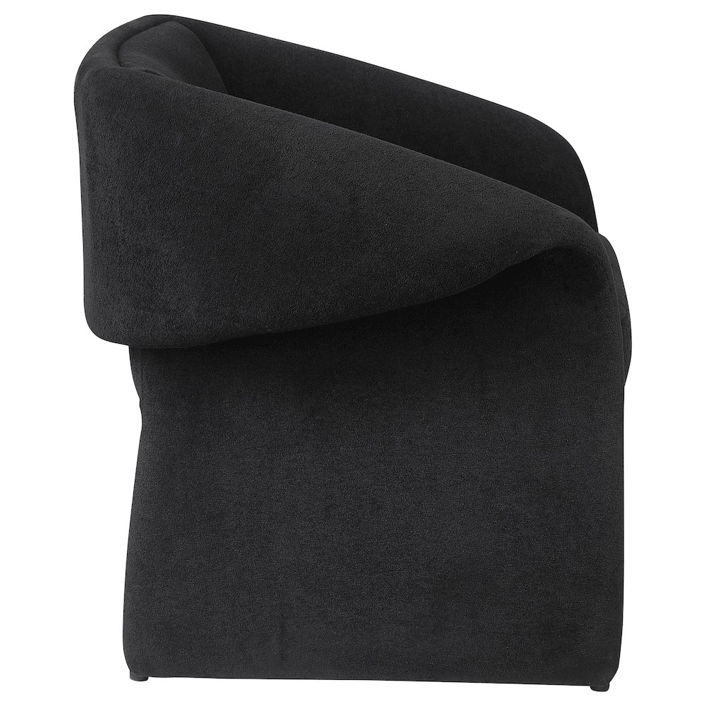 Ramsey Upholstered Sloped Arm Accent Chair Black. Picture 8