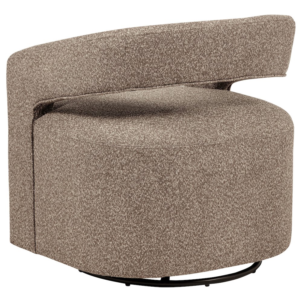 Westhill Boucle Upholstered Swivel Accent Chair Rocky Road. Picture 5