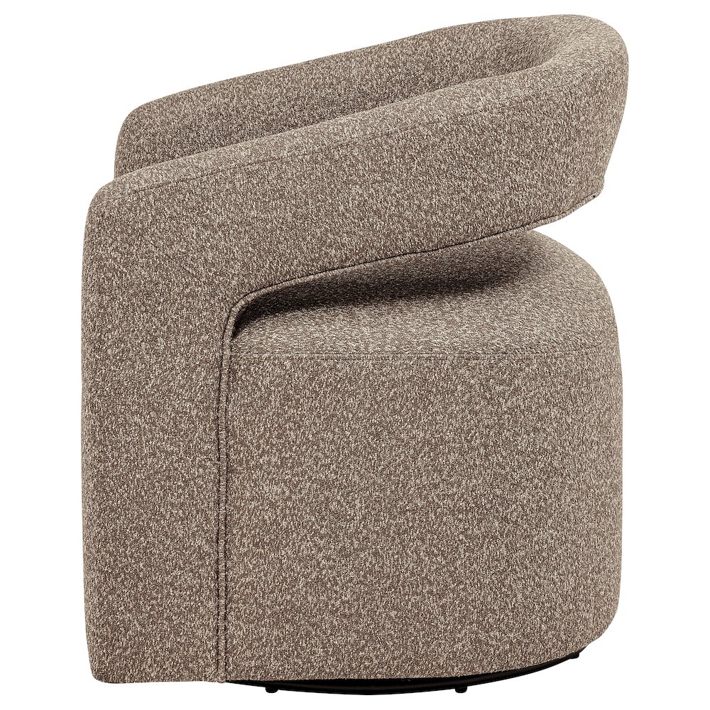 Westhill Boucle Upholstered Swivel Accent Chair Rocky Road. Picture 6