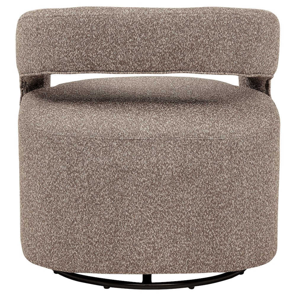 Westhill Boucle Upholstered Swivel Accent Chair Rocky Road. Picture 7