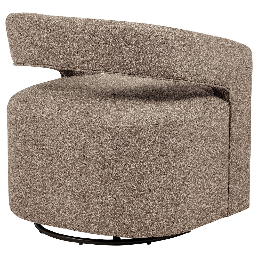Westhill Boucle Upholstered Swivel Accent Chair Rocky Road. Picture 8