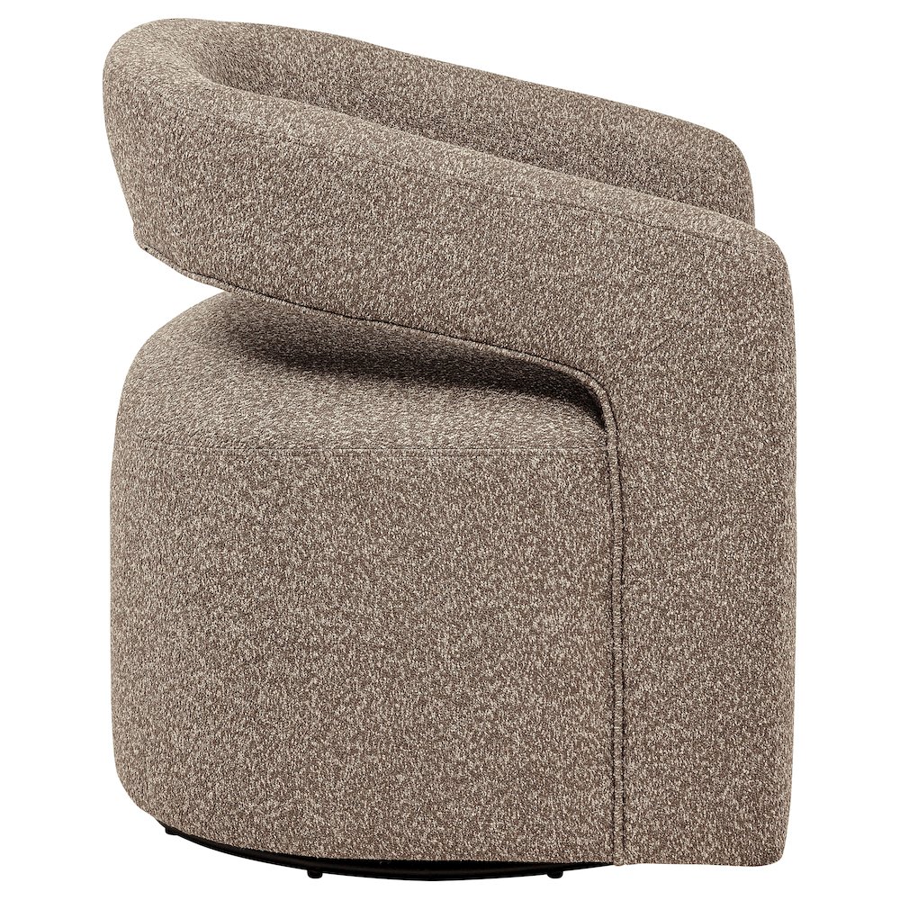 Westhill Boucle Upholstered Swivel Accent Chair Rocky Road. Picture 9