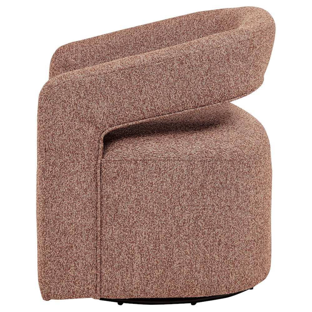 Westhill Boucle Upholstered Swivel Accent Chair Berry. Picture 5