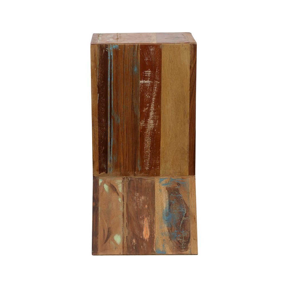 Lily Solid Reclaimed Wood Accent Side Table Natural. Picture 8