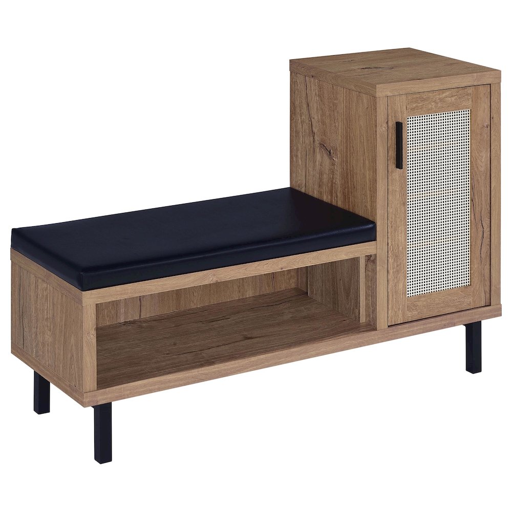 Teller 1-door Entryway Shoe Storage Cabinet Natural Oak. Picture 1