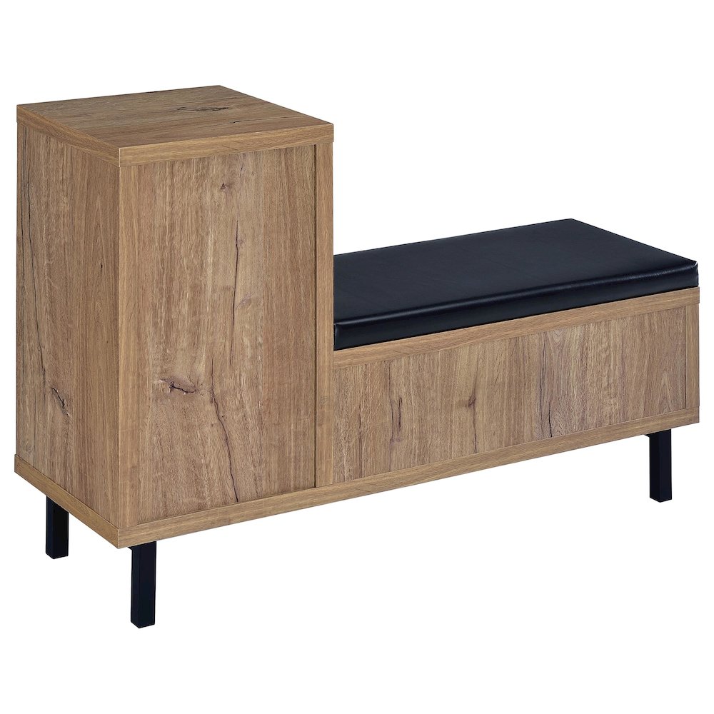 Teller 1-door Entryway Shoe Storage Cabinet Natural Oak. Picture 6