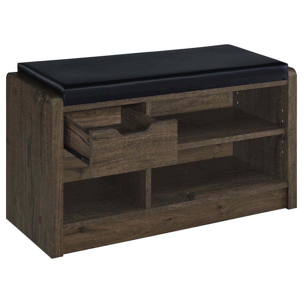 Arrington Storage Bench Smoked Oak. Picture 3