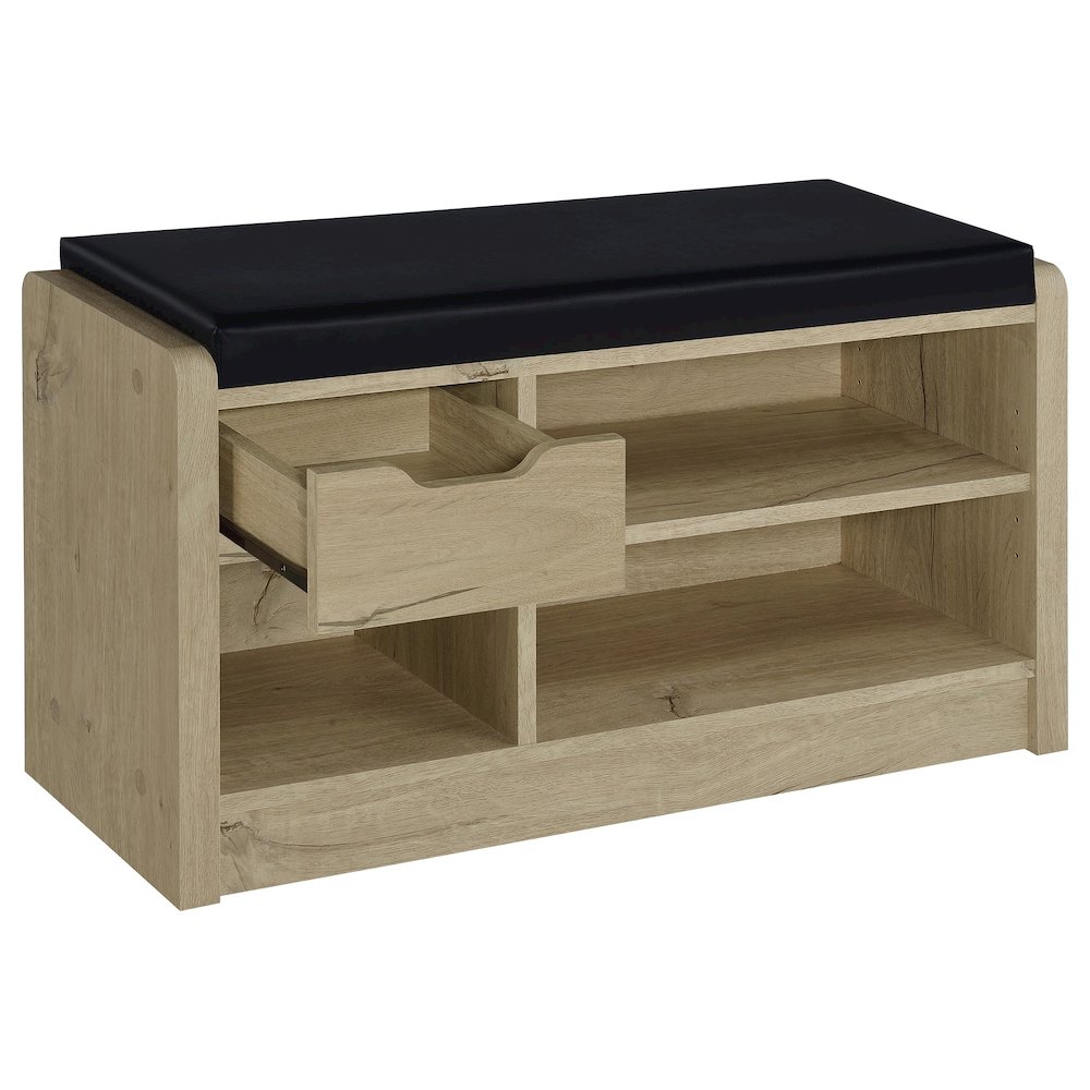 Arrington Storage Bench White Oak. Picture 3