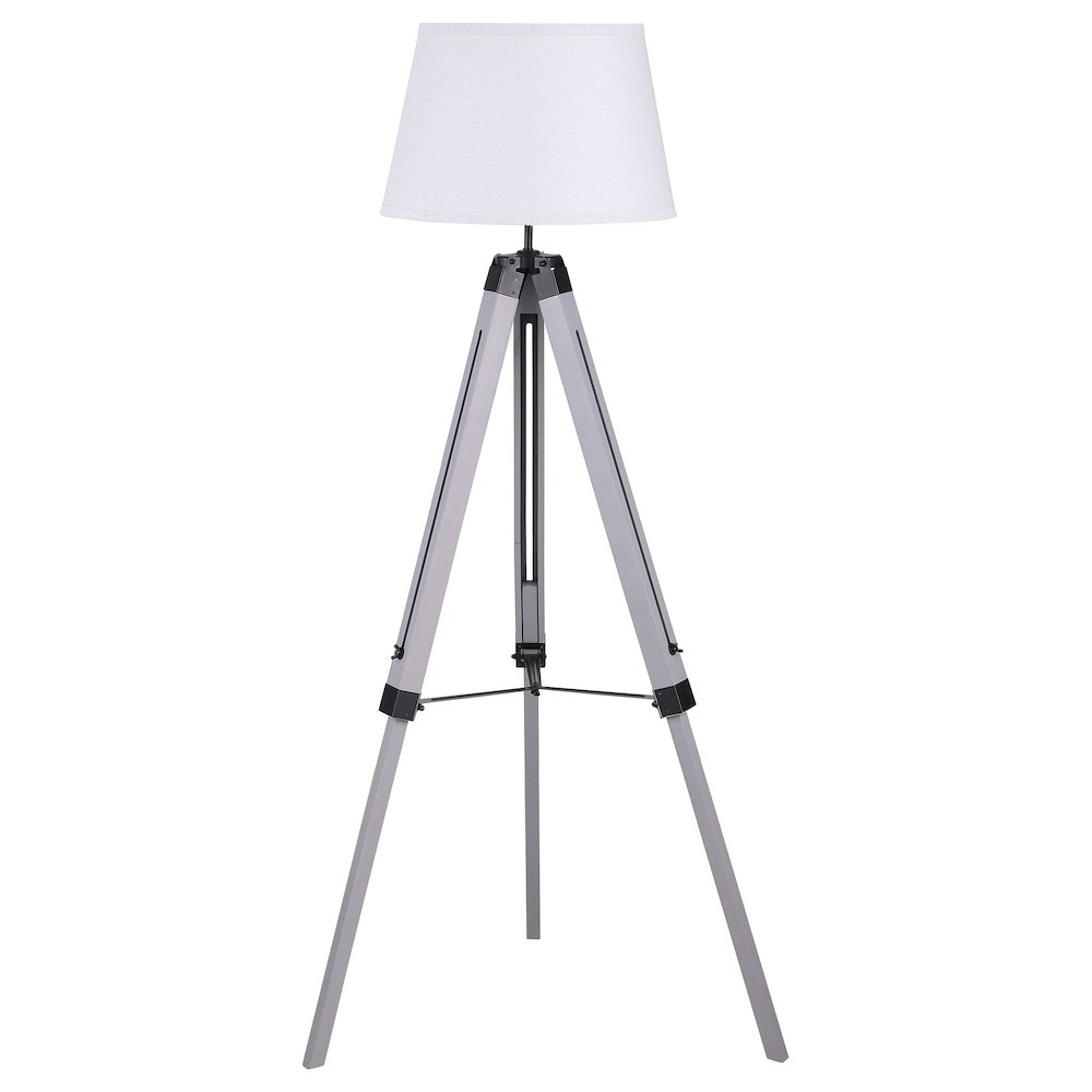 Dayton 56-inch Empire Shade Metal Tripod Floor Lamp Grey. Picture 1