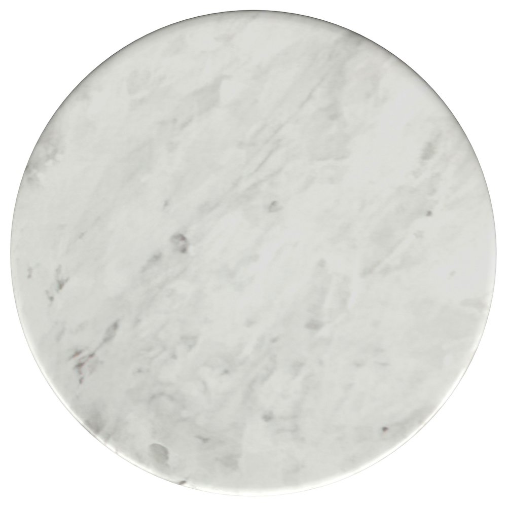 Berkeley Round Marble Top Side Table White and Brown. Picture 8