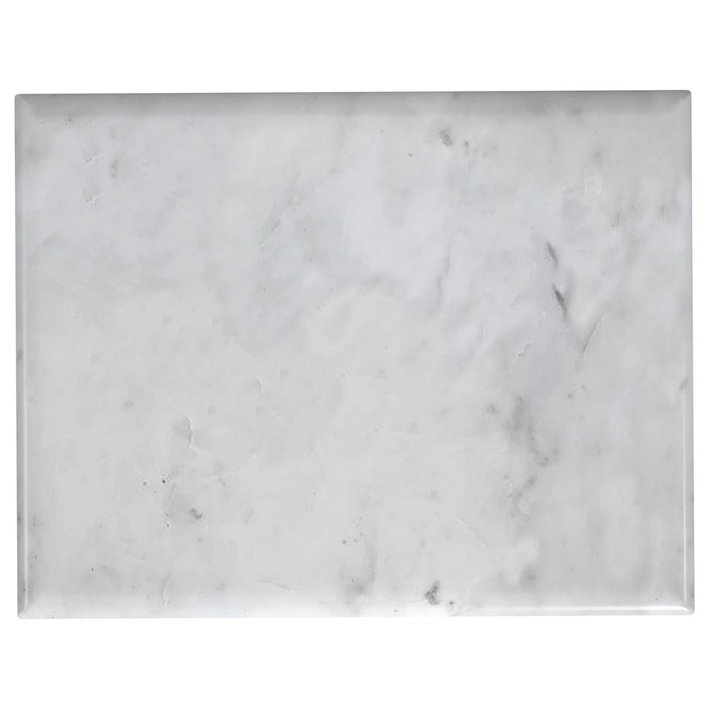 Baldwin Rectangular Marble Top Side Table White and Gold. Picture 9