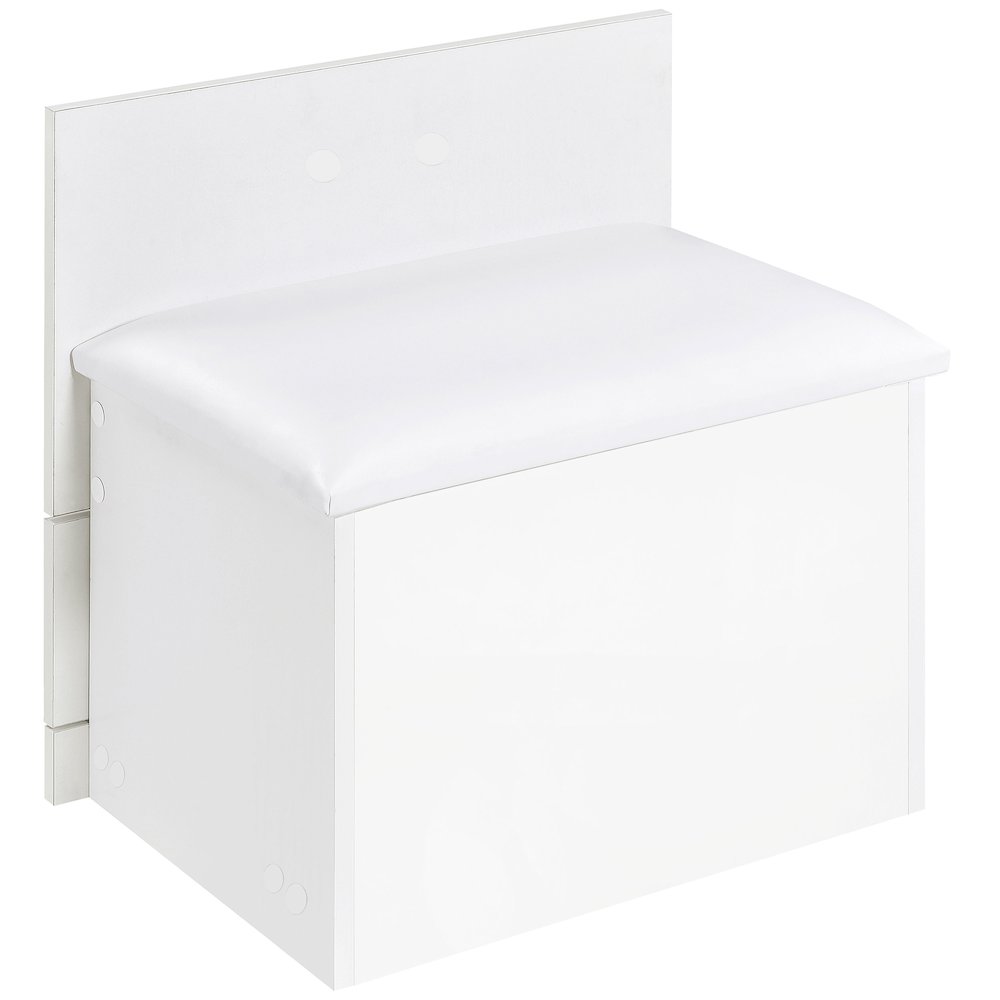 Danbury 3-drawer Makeup Vanity & Stool Set White High Gloss. Picture 11