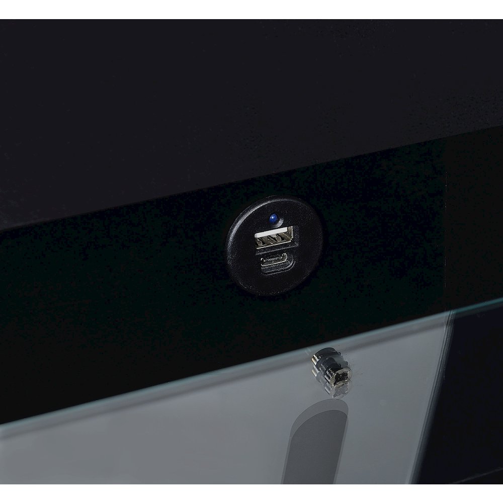 Danbury 3-drawer Makeup Vanity & Stool Set Black High Gloss. Picture 15