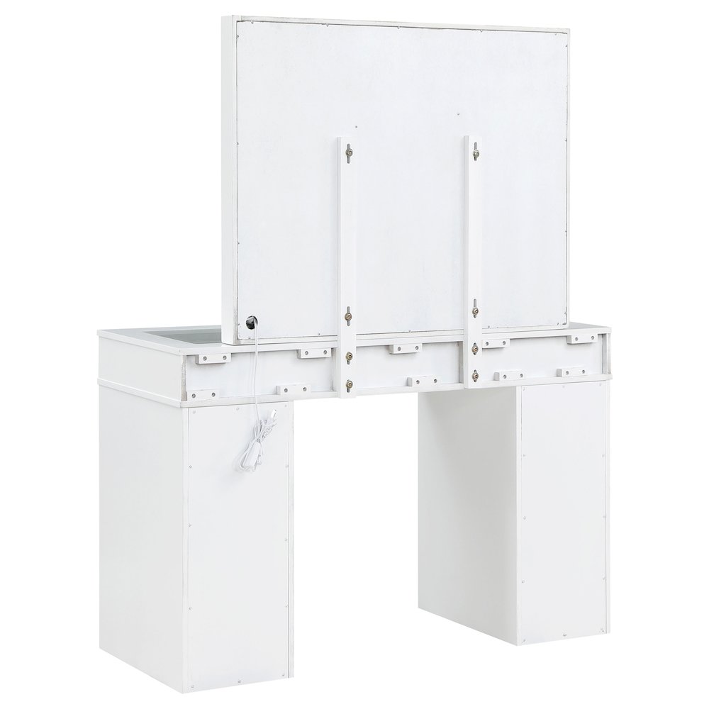 Regina Makeup Vanity Table Set with Lighting White. Picture 7
