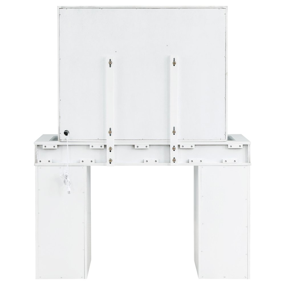Regina Makeup Vanity Table Set with Lighting White. Picture 8