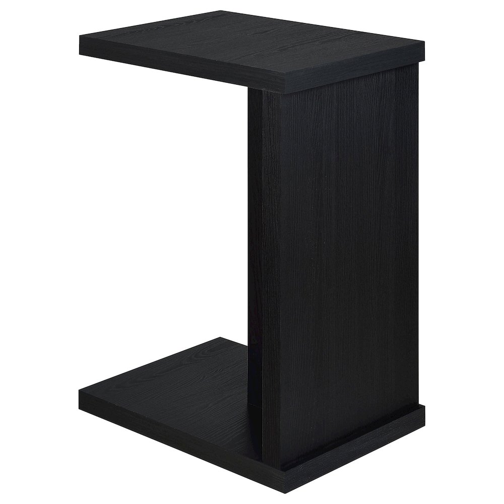 Clower Engineered Wood C-Shaped Sofa Side Table Black. Picture 6