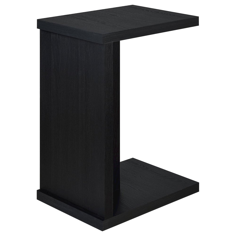 Clower Engineered Wood C-Shaped Sofa Side Table Black. Picture 7
