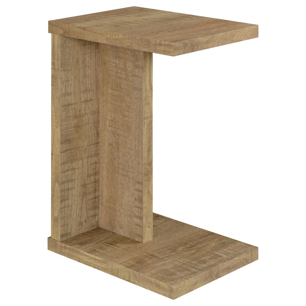 Clower Engineered Wood C-Shaped Sofa Side Table Mango. Picture 1