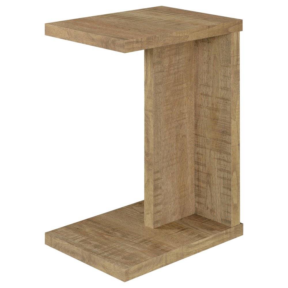 Clower Engineered Wood C-Shaped Sofa Side Table Mango. Picture 4