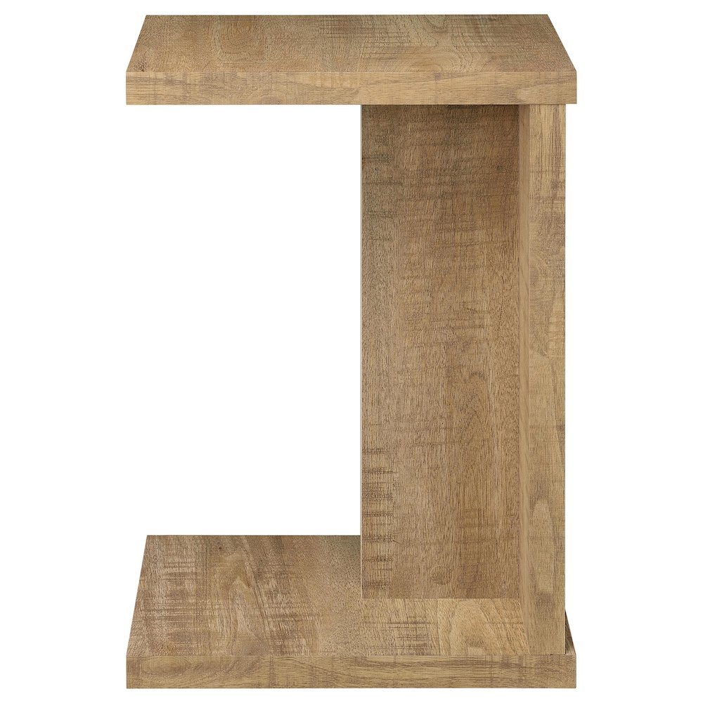 Clower Engineered Wood C-Shaped Sofa Side Table Mango. Picture 5