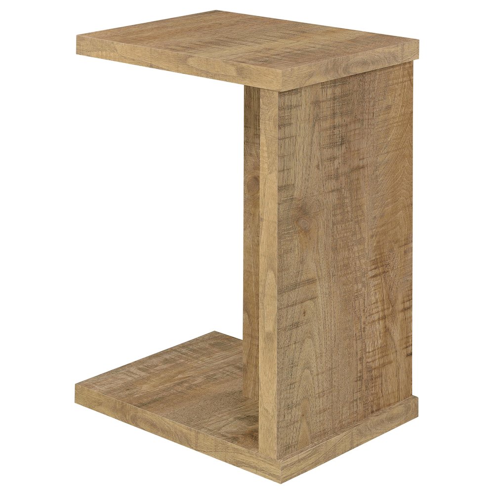 Clower Engineered Wood C-Shaped Sofa Side Table Mango. Picture 6