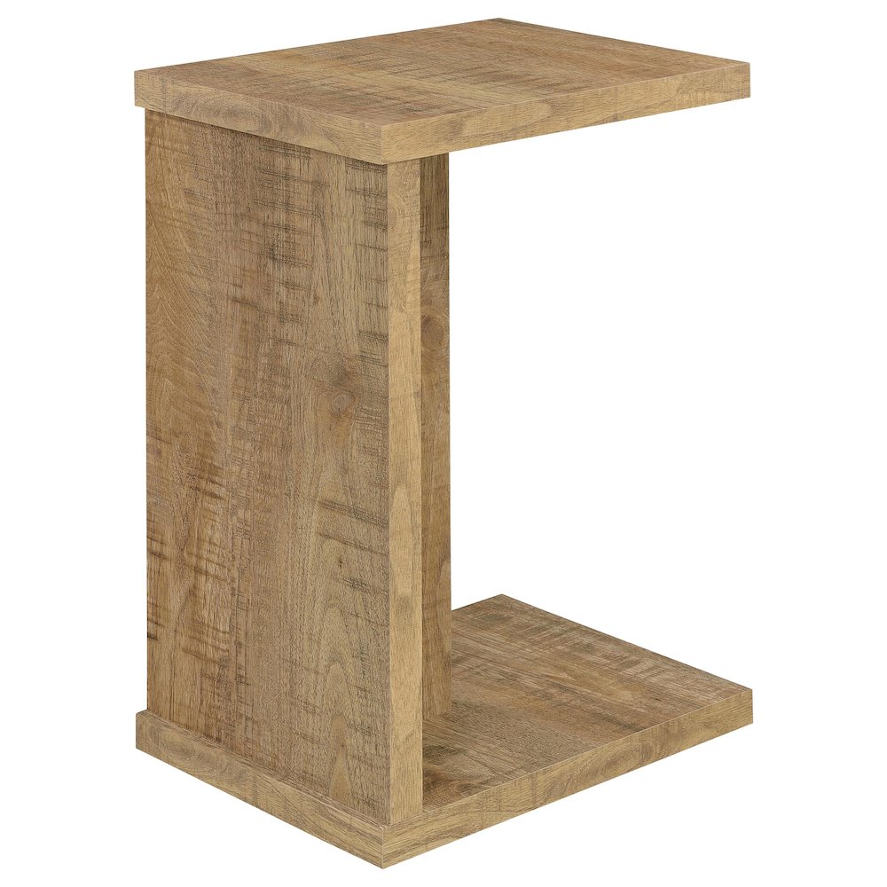 Clower Engineered Wood C-Shaped Sofa Side Table Mango. Picture 7