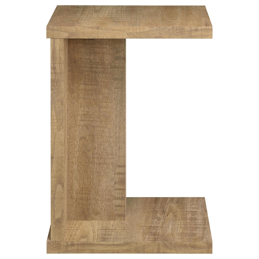 Clower Engineered Wood C-Shaped Sofa Side Table Mango. Picture 8