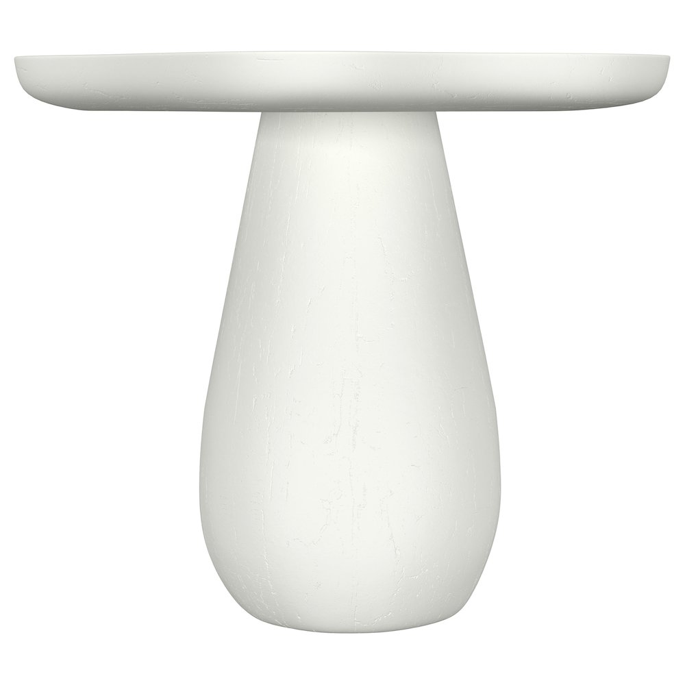 Perth 17-inch Side Table with Cloud-Shaped Top Off White. Picture 3
