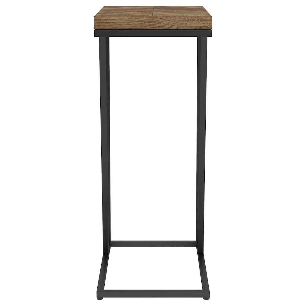 Sergio Engineered Wood C-Shaped Side Table Rustic Tobacco. Picture 6