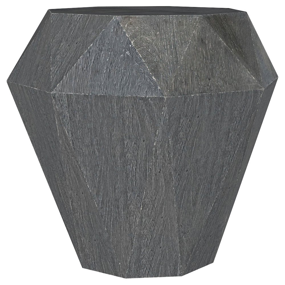 Jacinto Octagonal Solid Mango Wood Side Table Grey. Picture 1