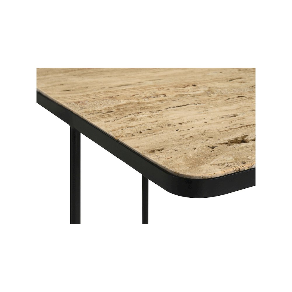 Elyna Square Stone Top Accent Side Table Beige. Picture 7