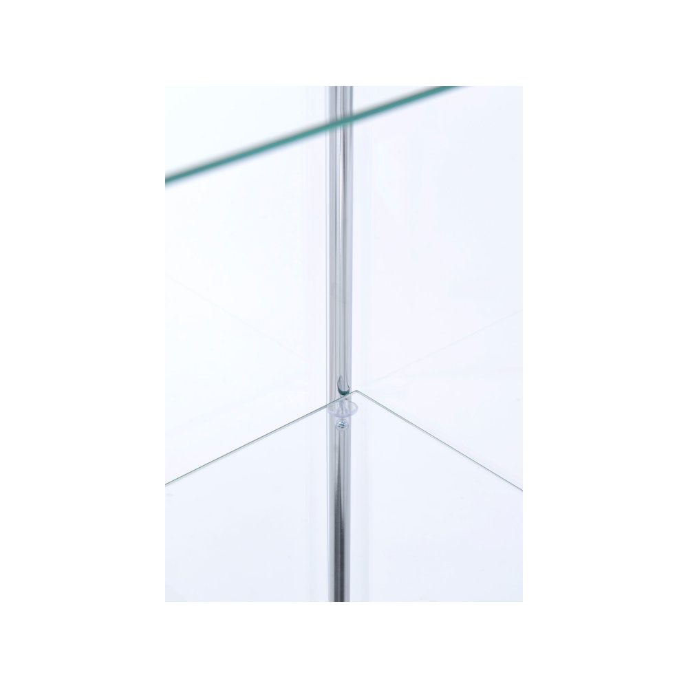 Bellatrix 4-shelf Clear Glass Curio Cabinet Cappuccino. Picture 13