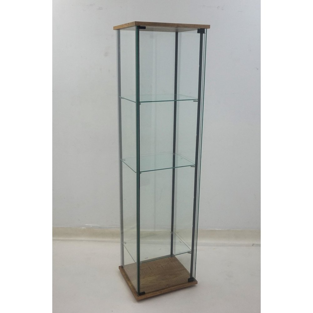 Bellatrix 3-shelf Clear Glass Curio Cabinet Mango. Picture 1