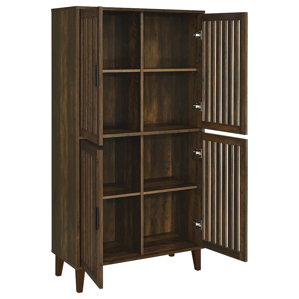 Elouise 4-door Engineered Wood Tall Accent Cabinet Dark Pine. Picture 3