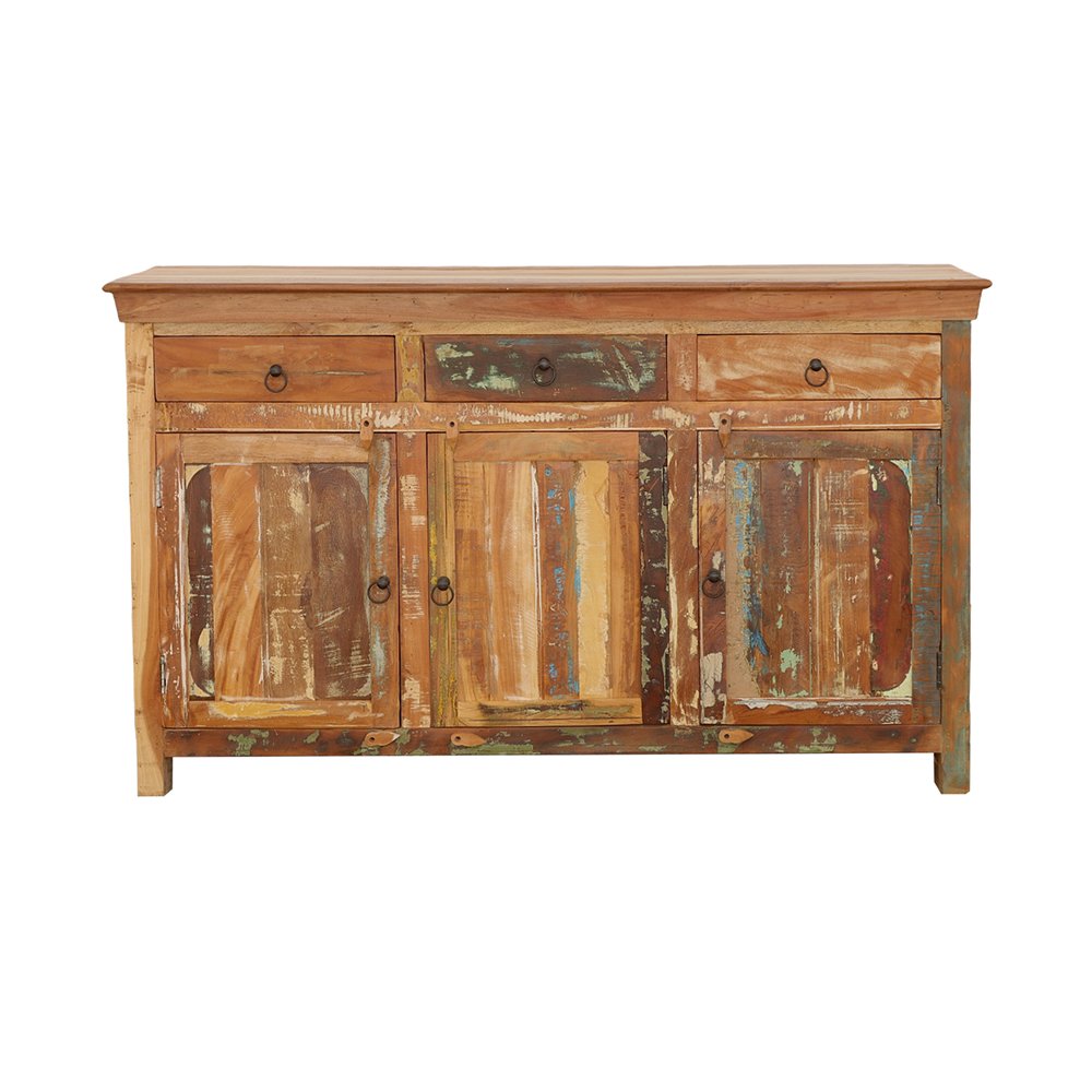 Harper 3-door Solid Reclaimed Wood Accent Cabinet Brown. Picture 3