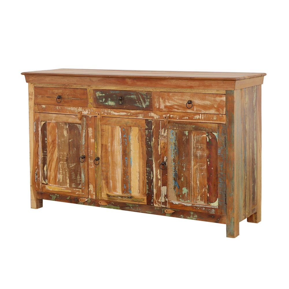 Harper 3-door Solid Reclaimed Wood Accent Cabinet Brown. Picture 4