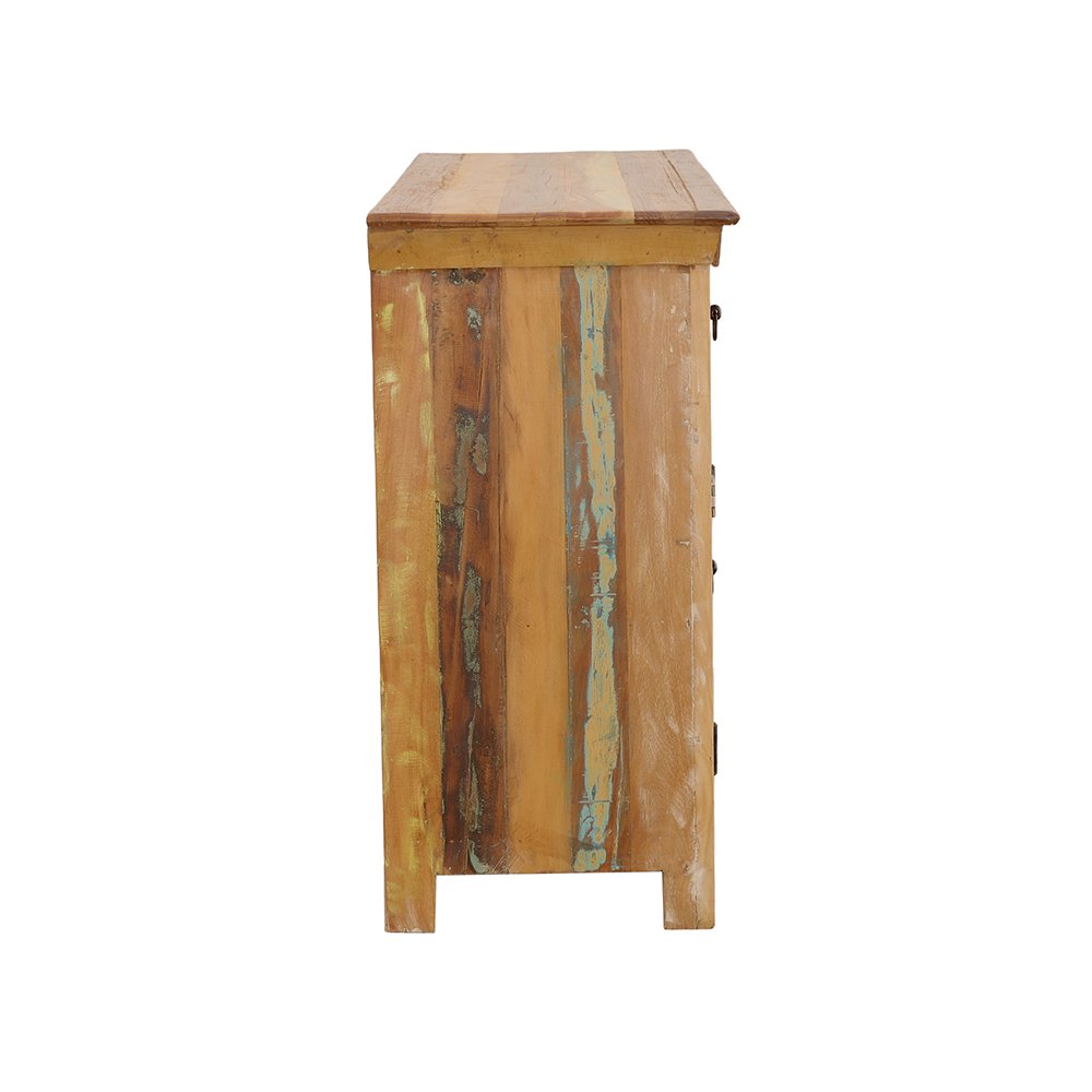 Harper 3-door Solid Reclaimed Wood Accent Cabinet Brown. Picture 5