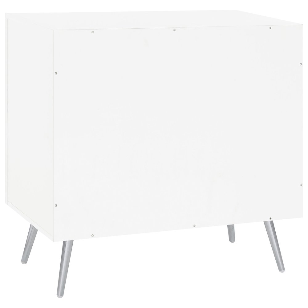 Nieta 2-door Engineered Wood Accent Cabinet White High Gloss. Picture 7
