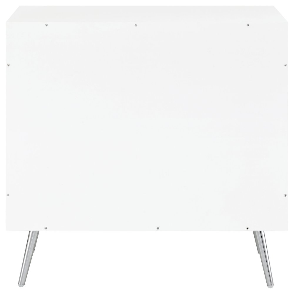 Nieta 2-door Engineered Wood Accent Cabinet White High Gloss. Picture 8