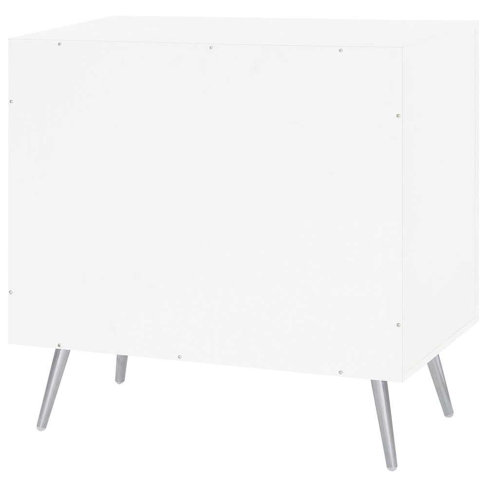 Nieta 2-door Engineered Wood Accent Cabinet White High Gloss. Picture 9
